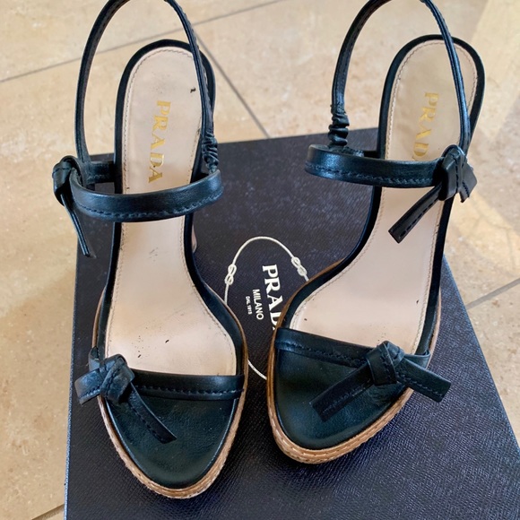 Prada Platform Slingback Sandals - Picture 3 of 6